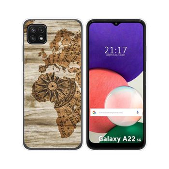 Funda Silicona Samsung Galaxy A22 5g Diseño Madera 07