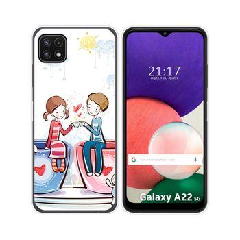 Funda Silicona Samsung Galaxy A22 5g Diseño Café