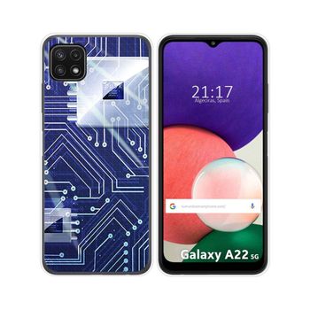 Funda Silicona Samsung Galaxy A22 5g Diseño Circuito