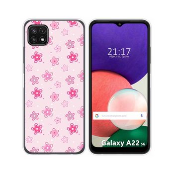 Funda Silicona Samsung Galaxy A22 5g Diseño Flores