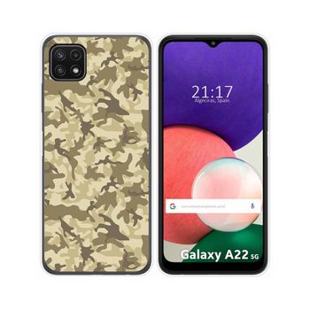 Funda Silicona Samsung Galaxy A22 5g Diseño Sand Camuflaje