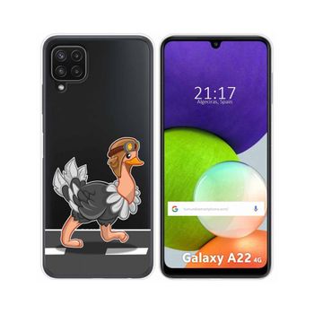 Funda Silicona Transparente Samsung Galaxy A22 4g / M22 Diseño Avestruz