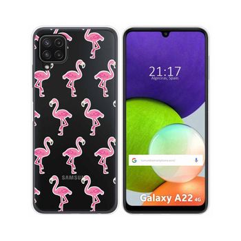 Funda Silicona Transparente Samsung Galaxy A22 4g / M22 Diseño Flamenco