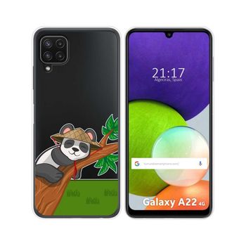 Funda Silicona Transparente Samsung Galaxy A22 4g / M22 Diseño Panda