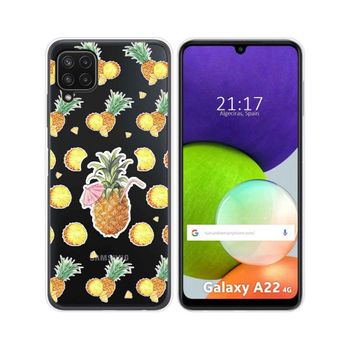 Funda Silicona Transparente Samsung Galaxy A22 4g / M22 Diseño Piña