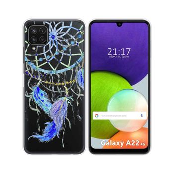 Funda Silicona Transparente Samsung Galaxy A22 4g / M22 Diseño Plumas