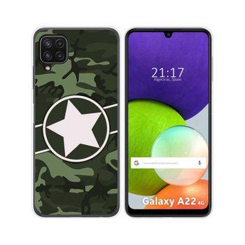 Funda Silicona Samsung Galaxy A22 4g / M22 Diseño Camuflaje 01