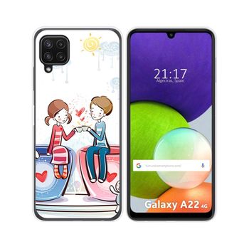 Funda Silicona Samsung Galaxy A22 4g / M22 Diseño Café