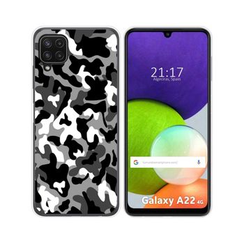 Funda Silicona Samsung Galaxy A22 4g / M22 Diseño Snow Camuflaje