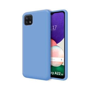 Funda Silicona Líquida Ultra Suave Samsung Galaxy A22 5g Color Azul