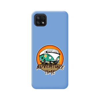Funda Silicona Líquida Azul Samsung Galaxy A22 5g Diseño Adventure Time