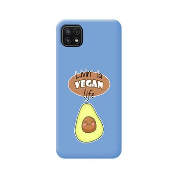 Funda Silicona Líquida Azul Samsung Galaxy A22 5g Diseño Vegan Life