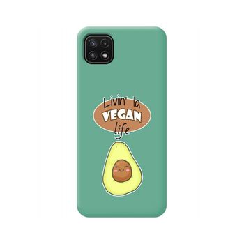 Funda Silicona Líquida Verde Samsung Galaxy A22 5g Diseño Vegan Life