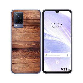 Funda Silicona Vivo V21 5g Diseño Madera 02