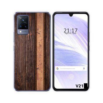 Funda Silicona Vivo V21 5g Diseño Madera 05