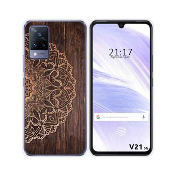 Funda Silicona Vivo V21 5g Diseño Madera 06