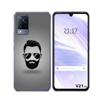 Funda Silicona Vivo V21 5g Diseño Barba