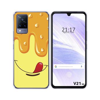 Funda Silicona Vivo V21 5g Diseño Helado Vainilla