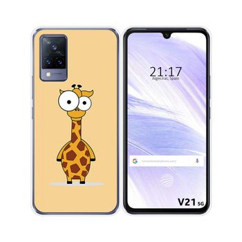 Funda Silicona Vivo V21 5g Diseño Jirafa