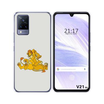 Funda Silicona Vivo V21 5g Diseño Leones