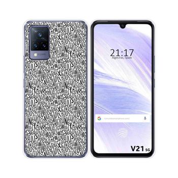 Funda Silicona Vivo V21 5g Diseño Letras