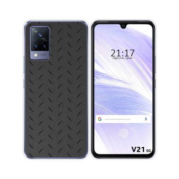 Funda Silicona Vivo V21 5g Diseño Metal