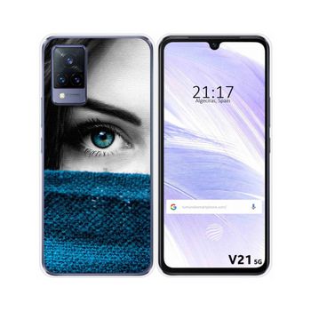 Funda Silicona Vivo V21 5g Diseño Ojo