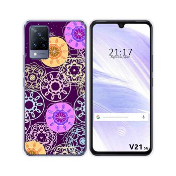 Funda Silicona Vivo V21 5g Diseño Radial