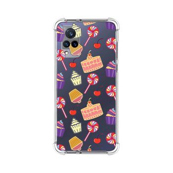 Funda Silicona Antigolpes Vivo V21 5g Diseño Dulces 01