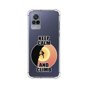 Funda Silicona Antigolpes Vivo V21 5g Diseño Hombre Escalada