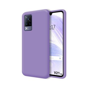 Funda Silicona Líquida Ultra Suave Vivo V21 5g Color Morada