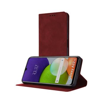 Funda Polipiel Con Tarjetero Samsung Galaxy A22 4g / M22 Color Roja