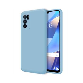 Funda Silicona Líquida Ultra Suave Oppo A16 / A16s Color Azul