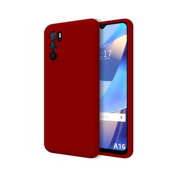 Funda Silicona Líquida Ultra Suave Oppo A16 / A16s Color Roja