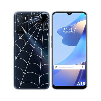 Funda Silicona Transparente Oppo A16 / A16s Diseño Araña