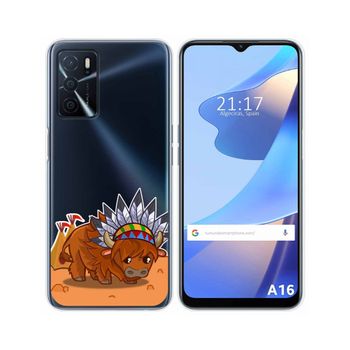 Funda Silicona Transparente Oppo A16 / A16s Diseño Bufalo