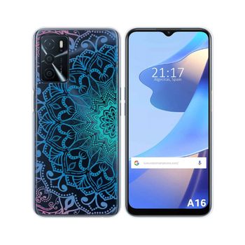 Funda Silicona Transparente Oppo A16 / A16s Diseño Mandala