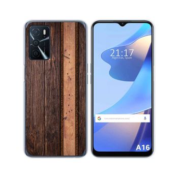 Funda Silicona Oppo A16 / A16s Diseño Madera 05