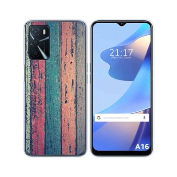 Funda Silicona Oppo A16 / A16s Diseño Madera 10