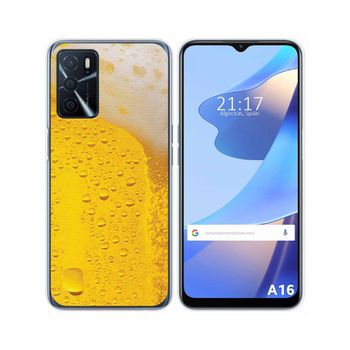 Funda Silicona Oppo A16 / A16s Diseño Cerveza