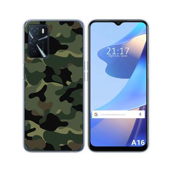 Funda Silicona Oppo A16 / A16s Diseño Camuflaje