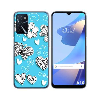 Funda Silicona Oppo A16 / A16s Diseño Mariposas