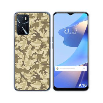 Funda Silicona Oppo A16 / A16s Diseño Sand Camuflaje