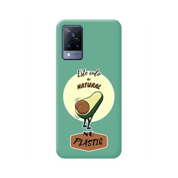 Funda Silicona Líquida Verde Vivo V21 5g Diseño Culo Natural