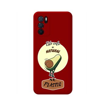 Funda Silicona Líquida Roja Oppo A16 / A16s Diseño Culo Natural