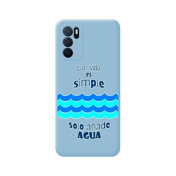 Funda Silicona Líquida Azul Oppo A16 / A16s Diseño Agua