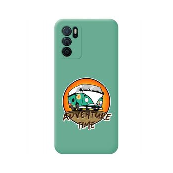 Funda Silicona Líquida Verde Oppo A16 / A16s Diseño Adventure Time