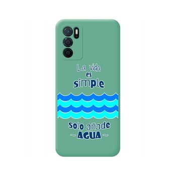 Funda Silicona Líquida Verde Oppo A16 / A16s Diseño Agua