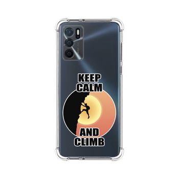 Funda Silicona Antigolpes Oppo A16 / A16s Diseño Hombre Escalada