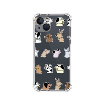 Funda Silicona Antigolpes Compatible Con Iphone 13 (6.1) Diseño Perros Dibujos